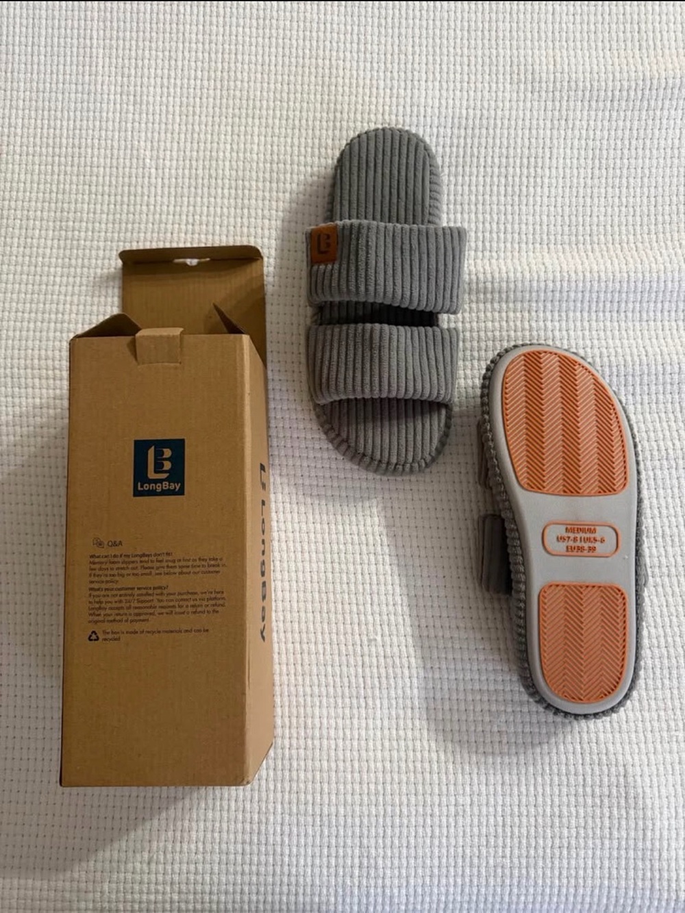 Women’s new LongBay slippers size 7-8